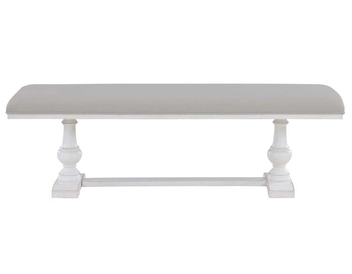 Warren White Upholstered Bench