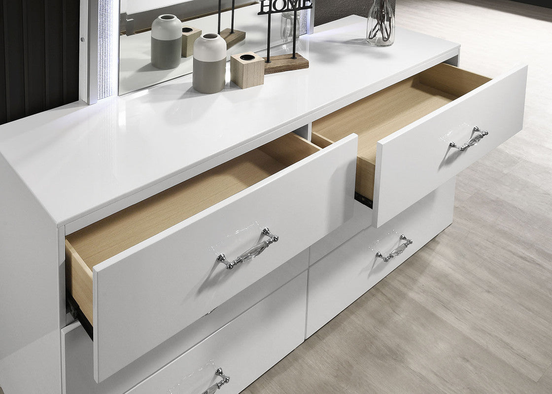 Stoholm White Mirror w/ LED