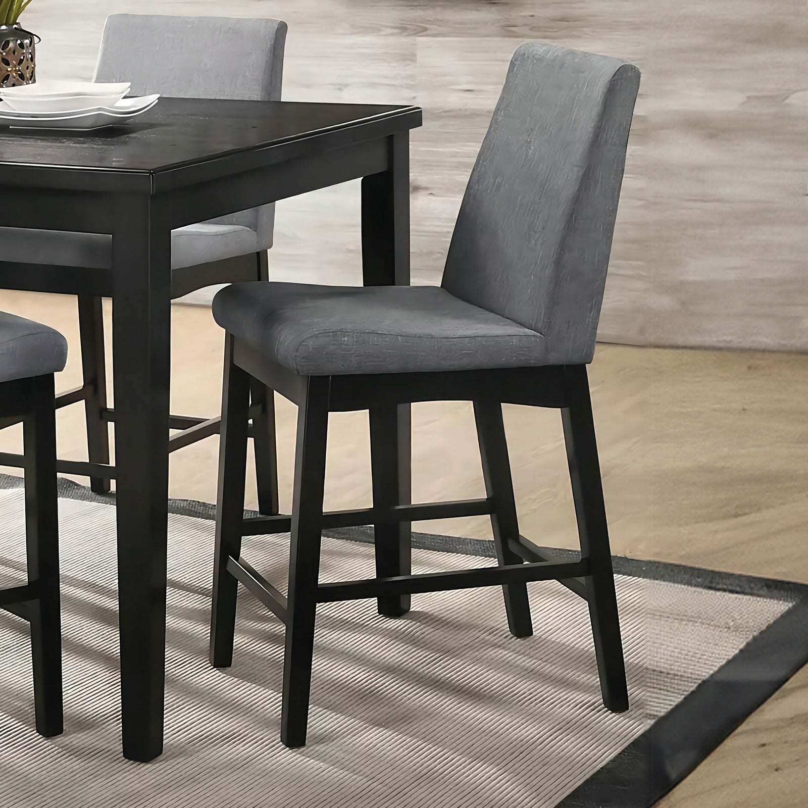 Strom Dark Walnut 5 Piece Counter Height Dining Set