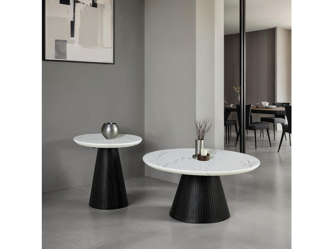 Surdal Black Round Coffee Table