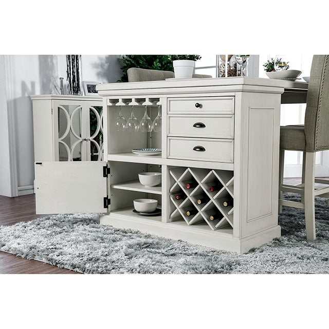 Sutton Antique White Counter Height Table