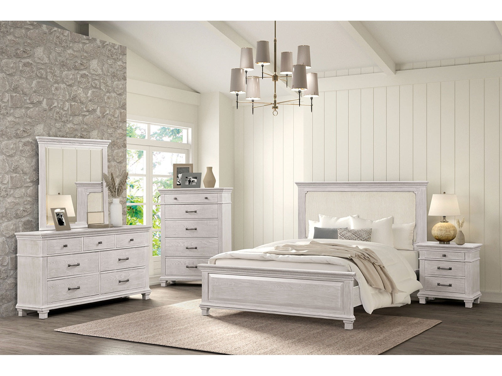 Swanley Weathered Gray Queen 4 Piece Bedroom Set