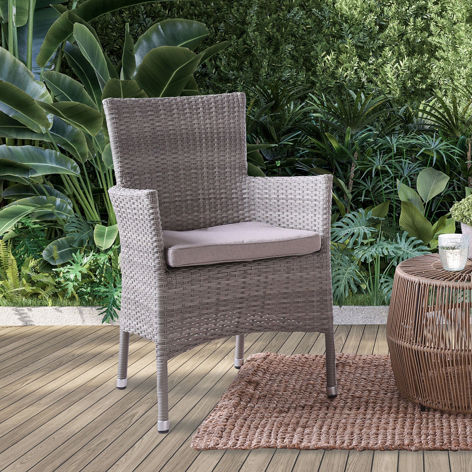 Syna Natural/Gray 3 Pc. Patio Conversation Set