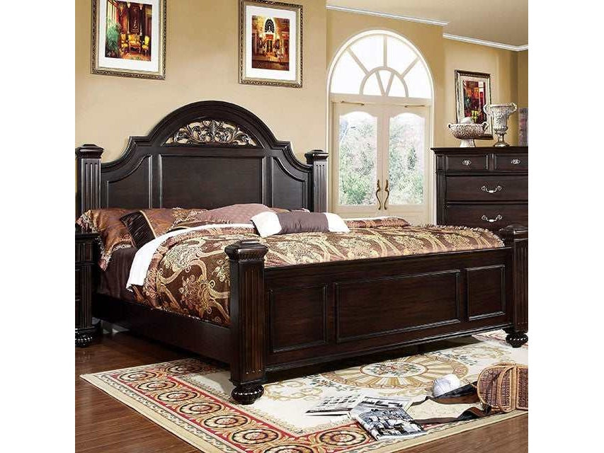 Syracuse Dark Walnut Queen Bed
