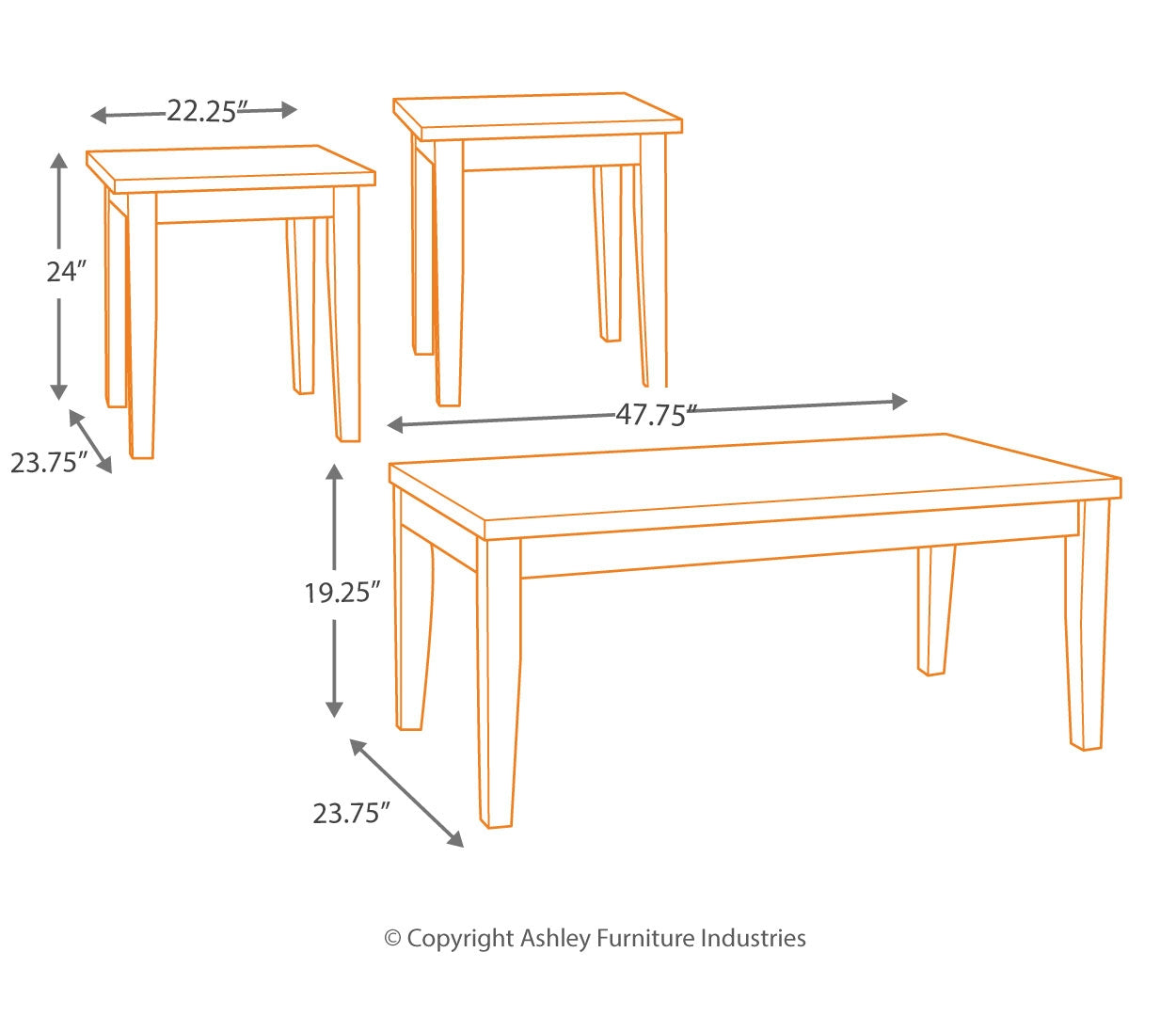 Theo Occasional Table Set (3/CN)