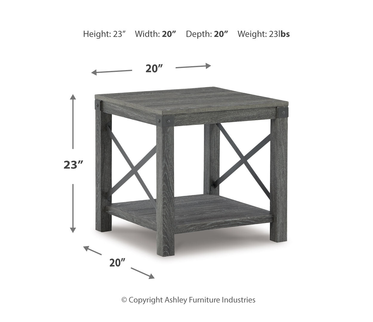 Freedan Square End Table