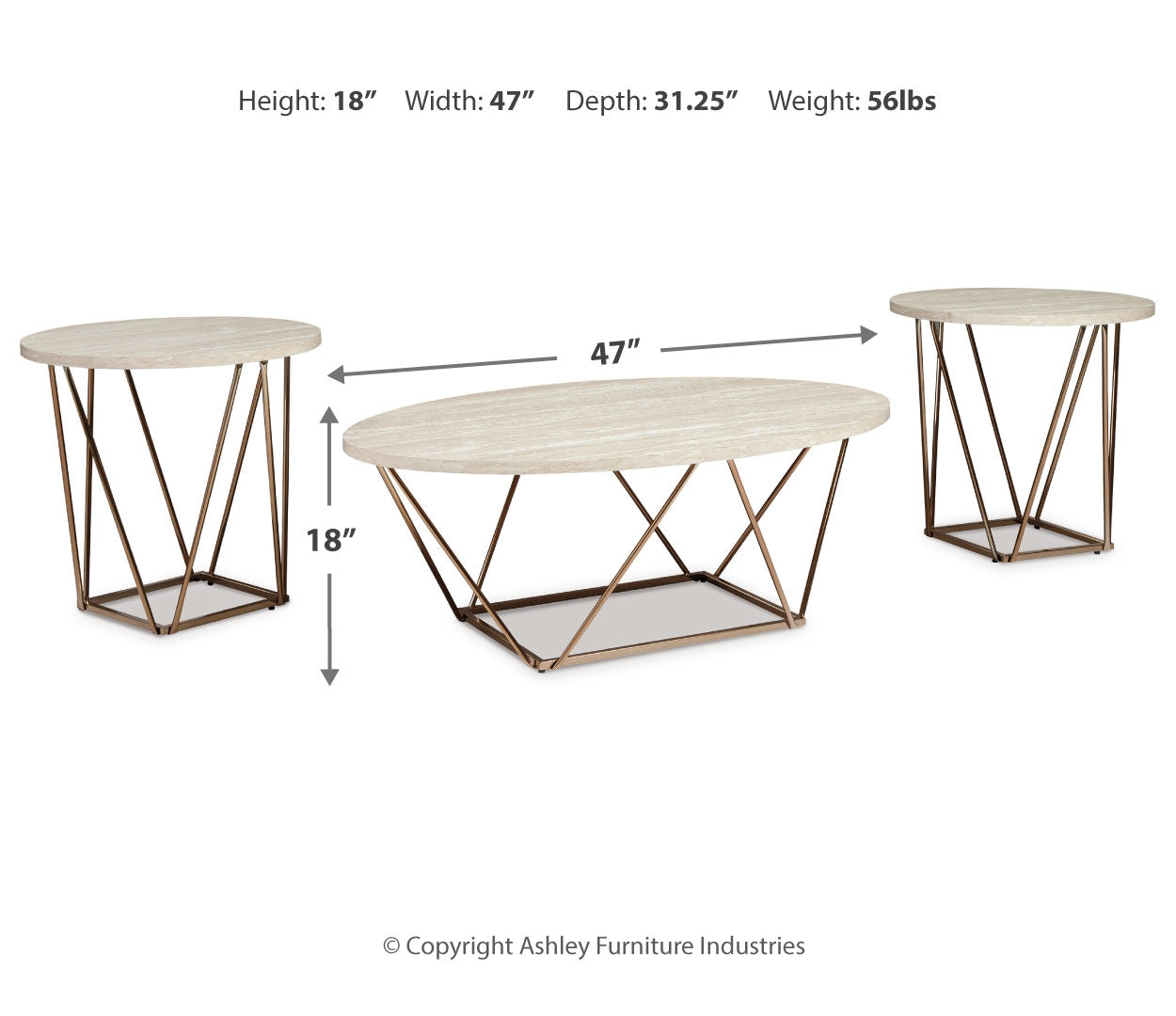 Tarica Occasional Table Set (3/CN)