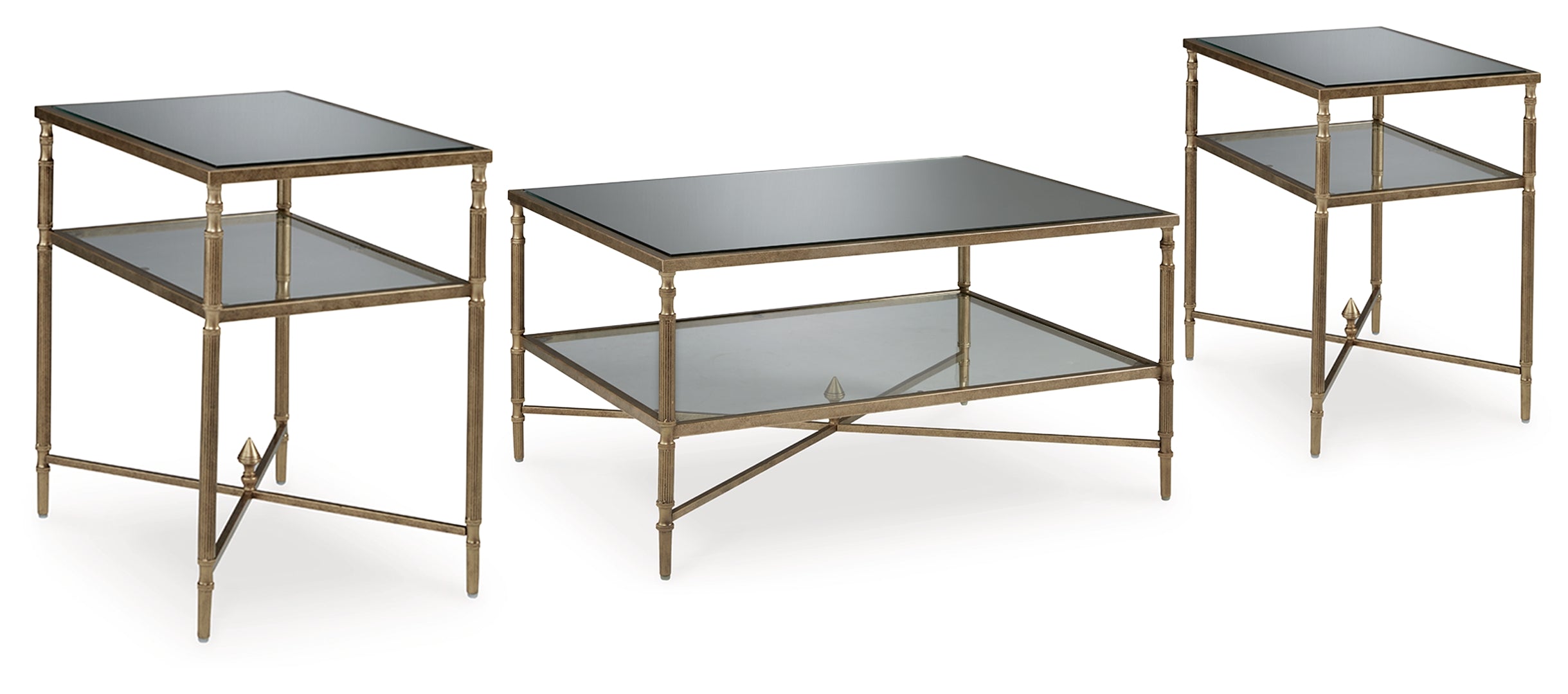 Cloverty Coffee Table with 2 End Tables