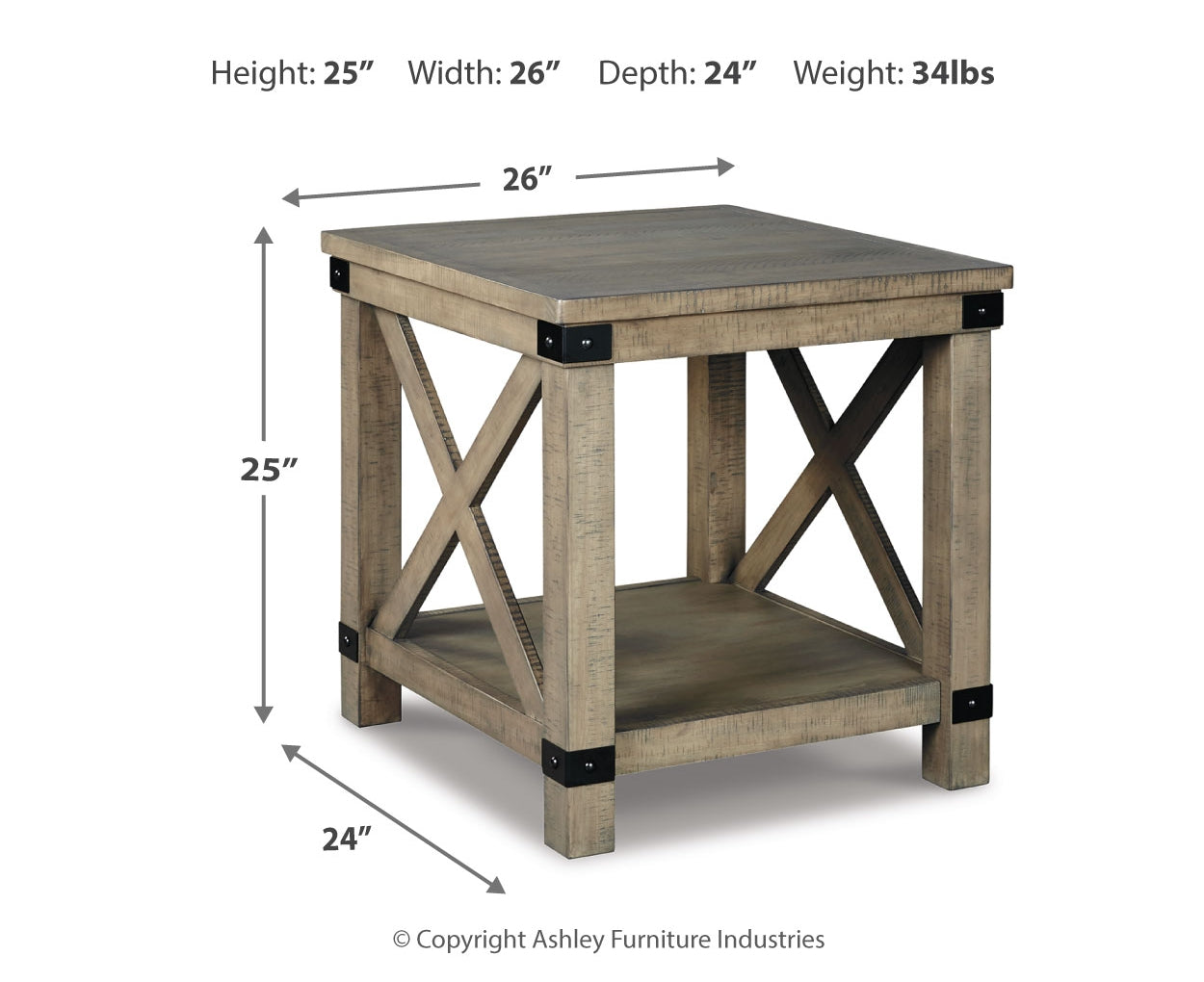Aldwin Rectangular End Table