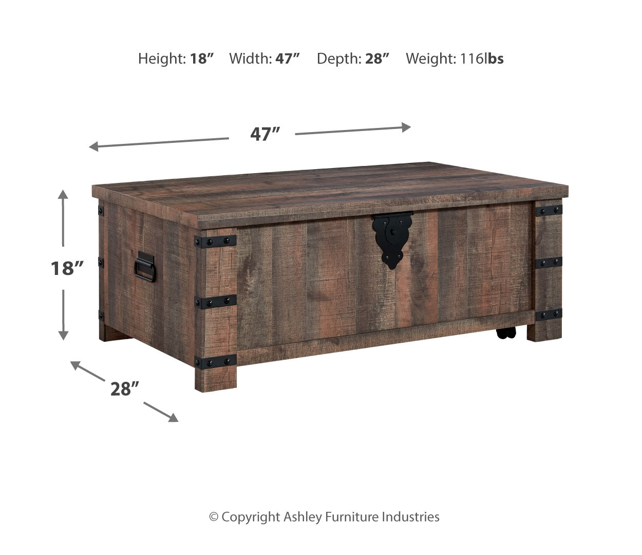 Hollum Coffee Table with 2 End Tables