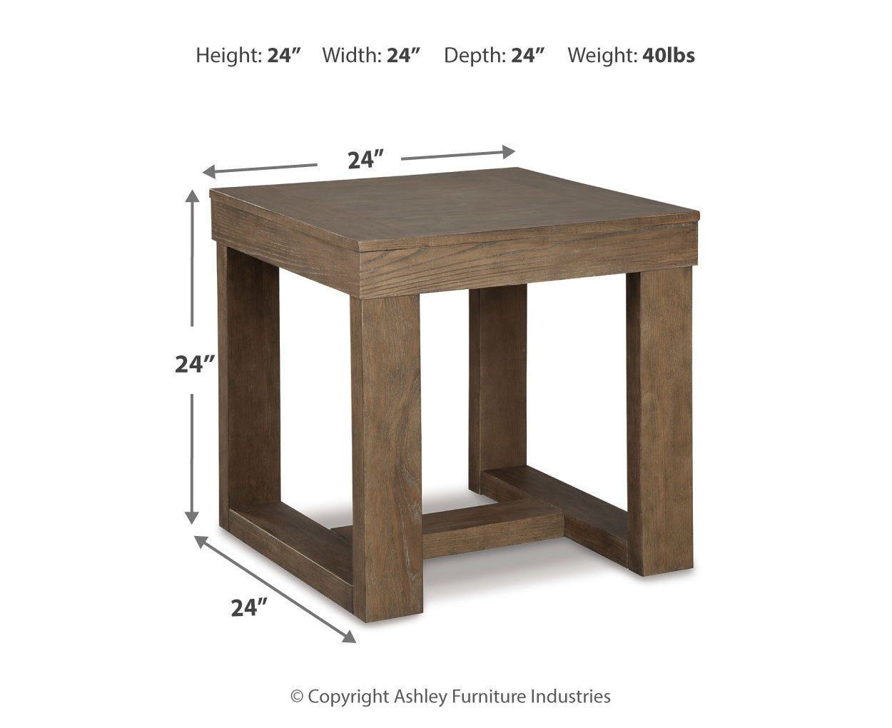 Cariton Square End Table