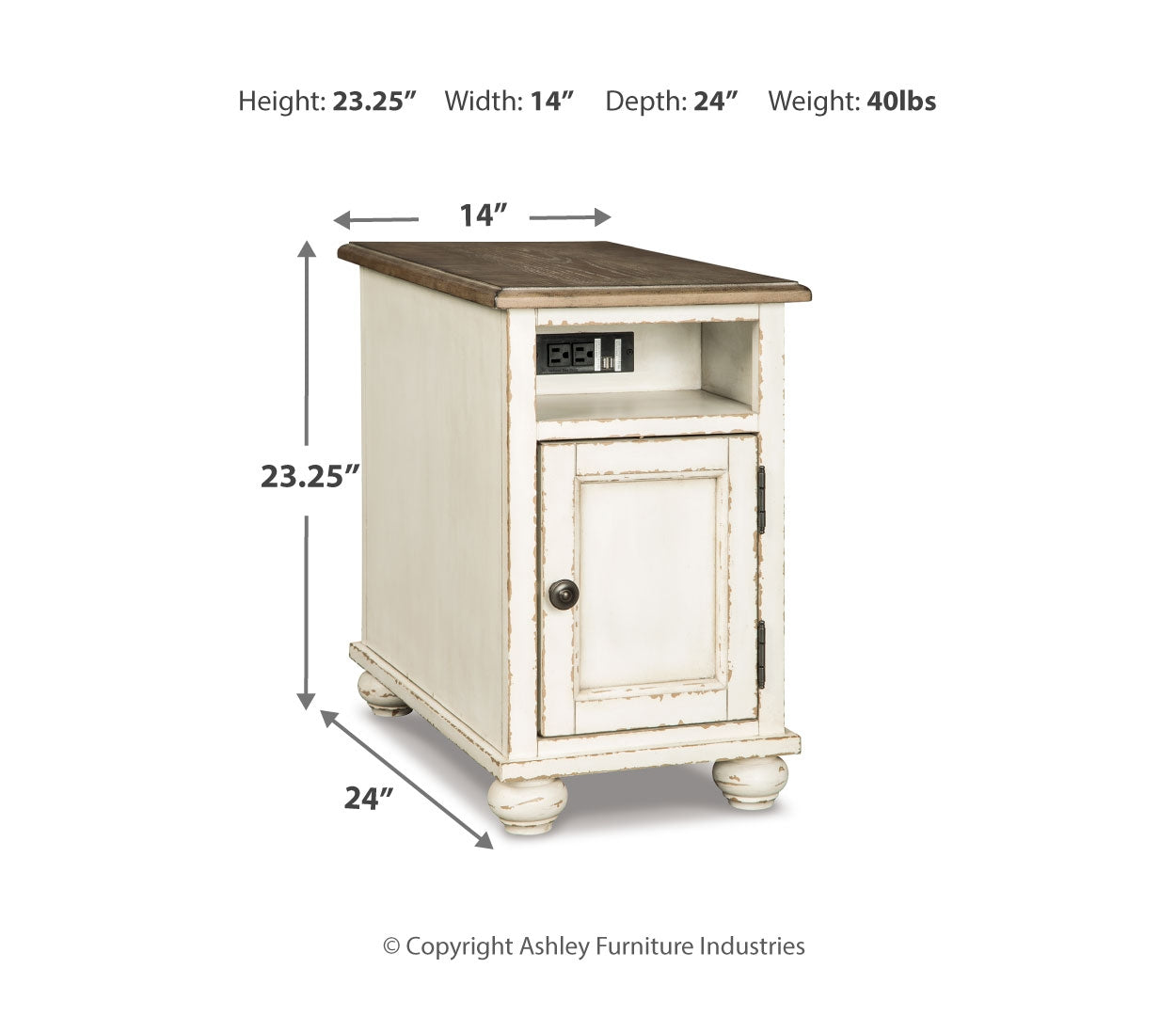 Realyn Coffee Table with 2 End Tables