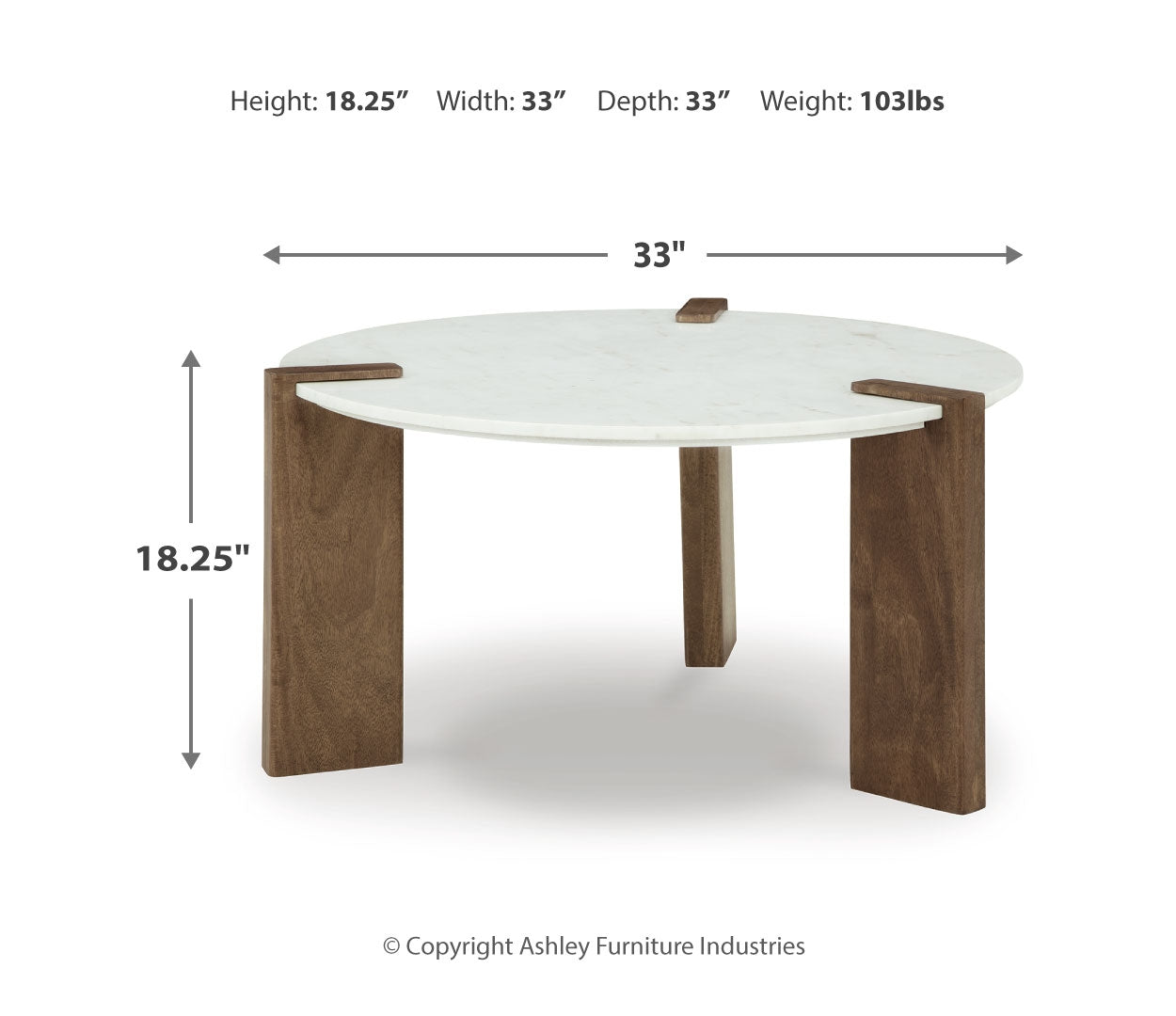 Isanti Coffee Table with 2 End Tables