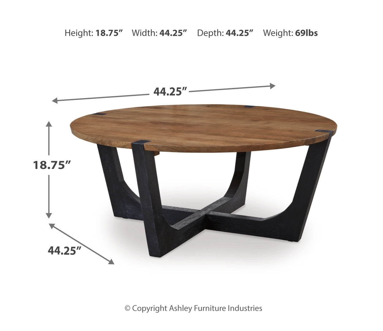 Hanneforth Round Cocktail Table Set