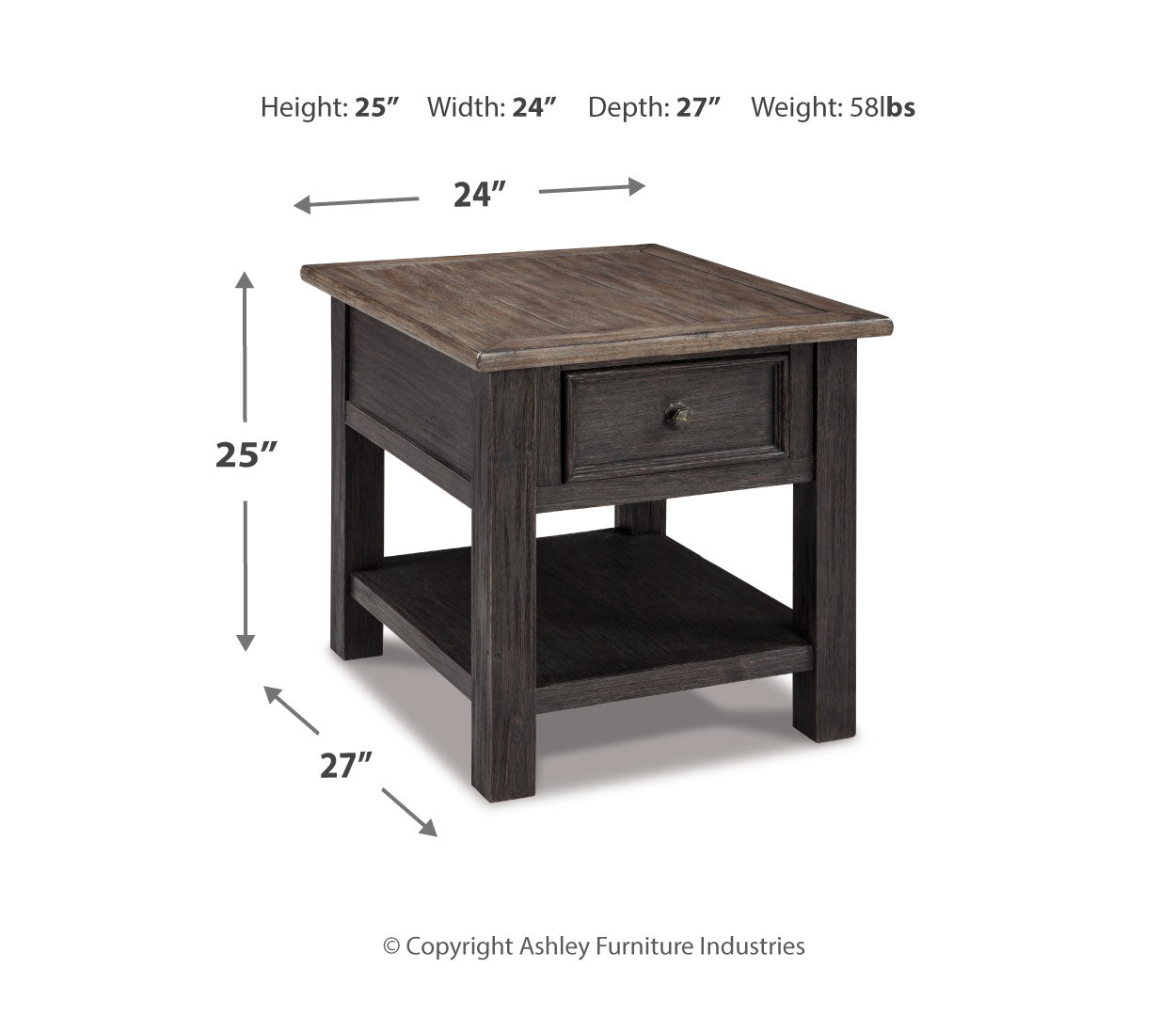 Tyler Creek Coffee Table with 1 End Table