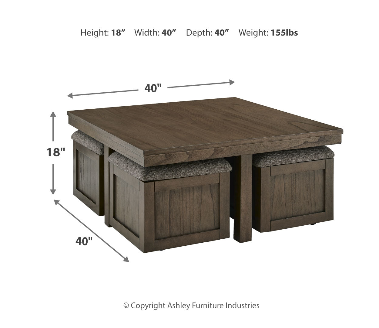 Coffee Table with 2 End Tables