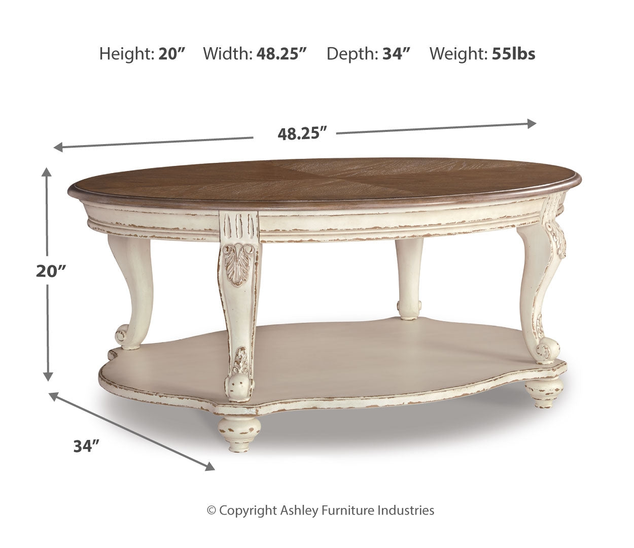 Realyn Coffee Table with 1 End Table