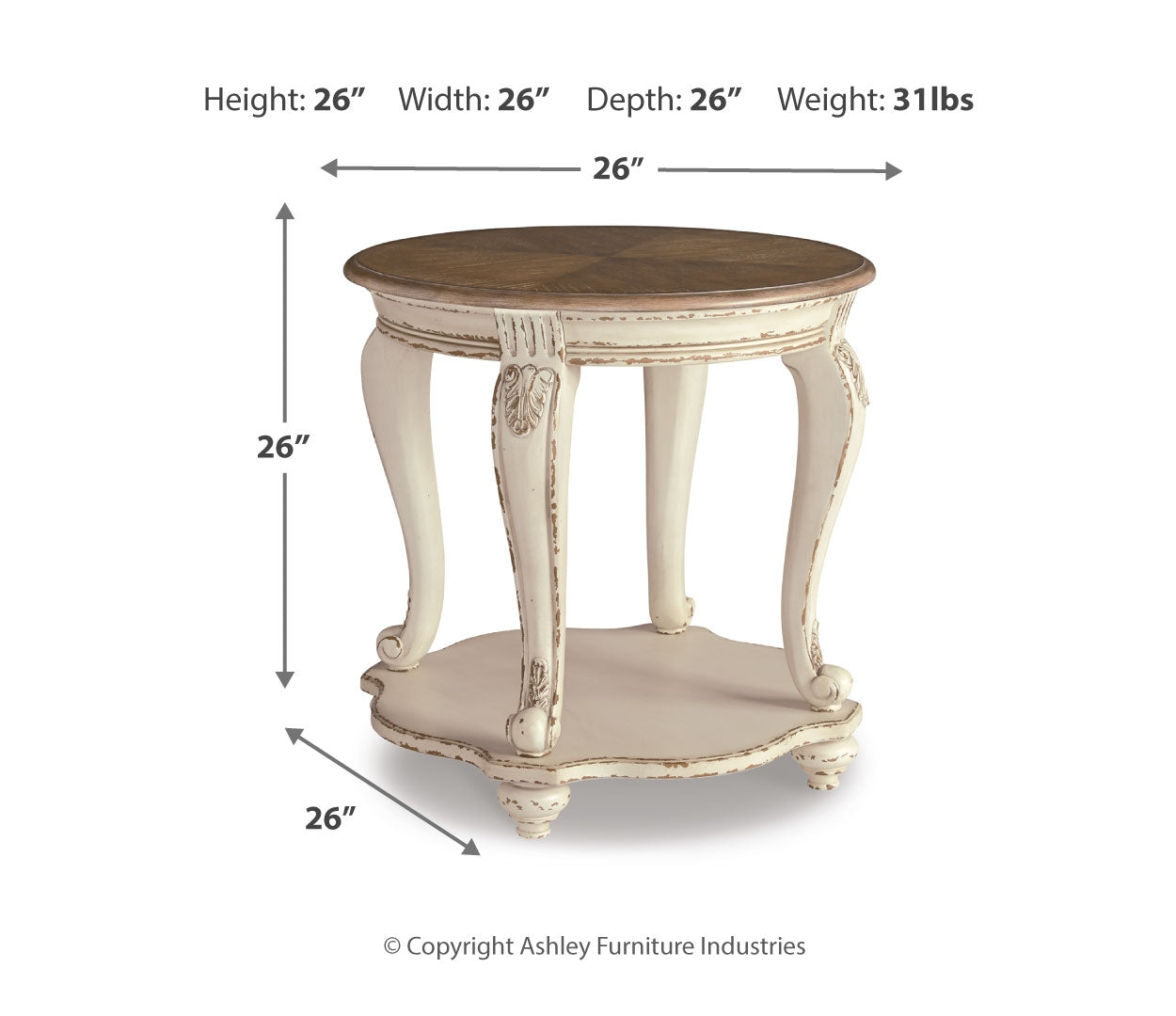 Realyn Round End Table