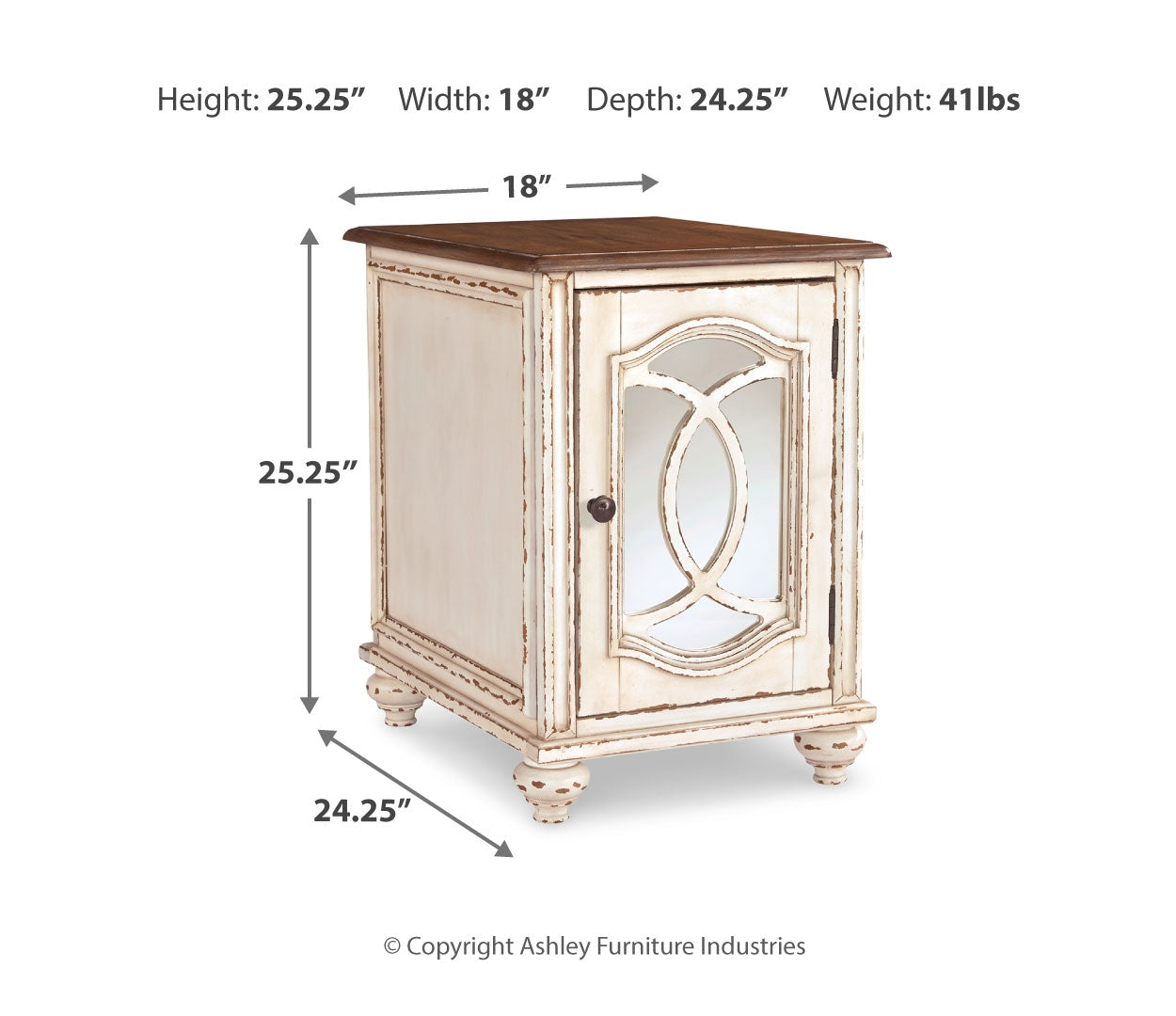 Realyn Coffee Table with 1 End Table