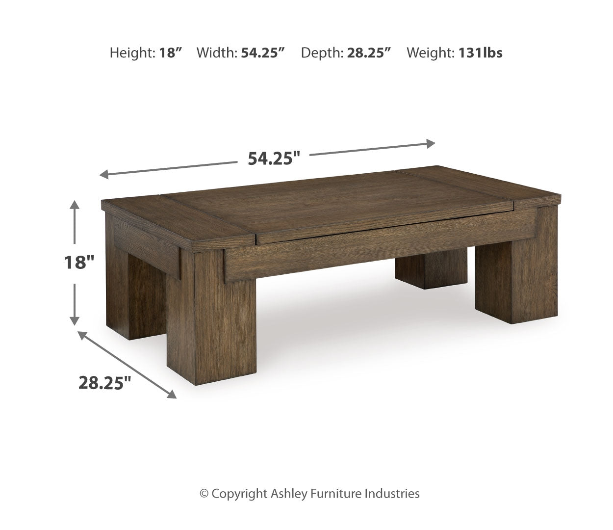 Rosswain Coffee Table with 2 End Tables