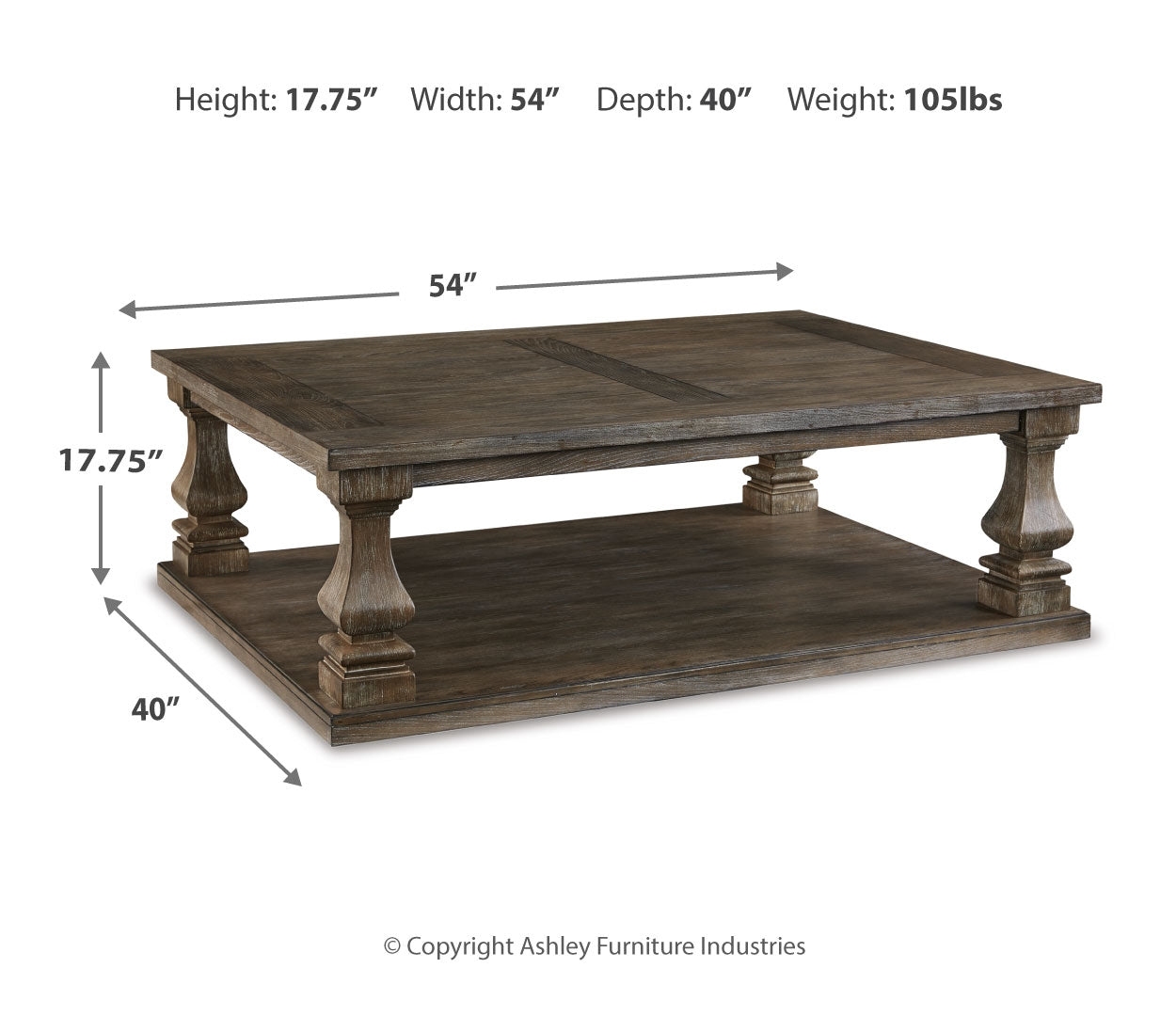 Johnelle Coffee Table with 2 End Tables