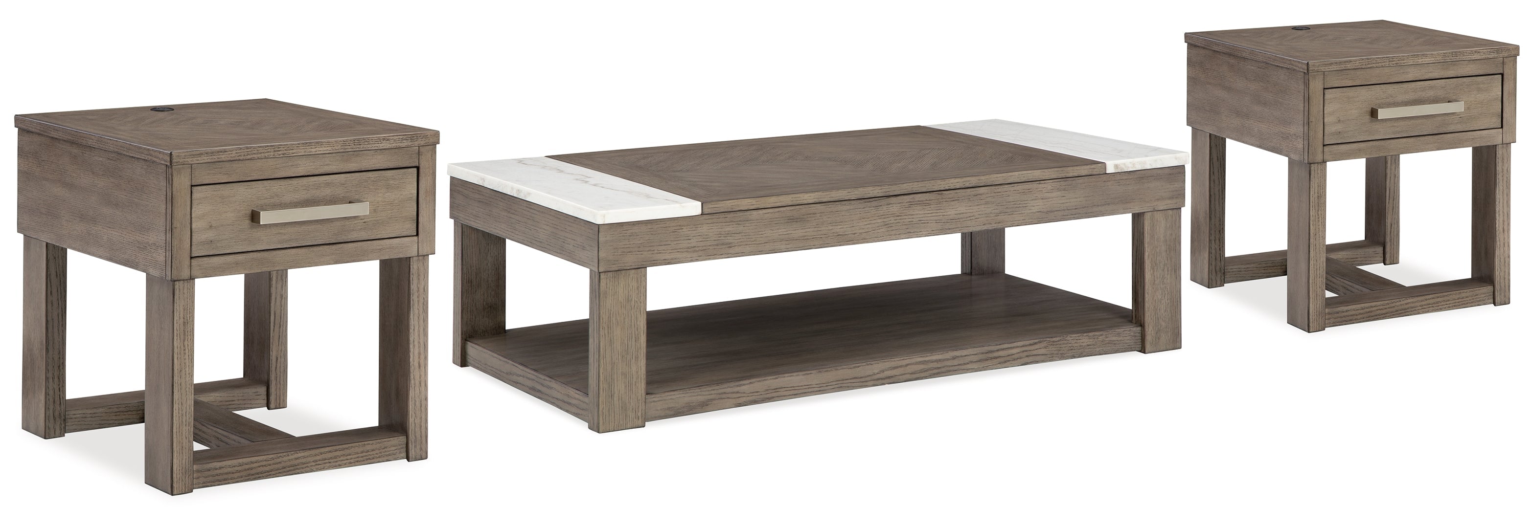 Loyaska Coffee Table with 2 End Tables