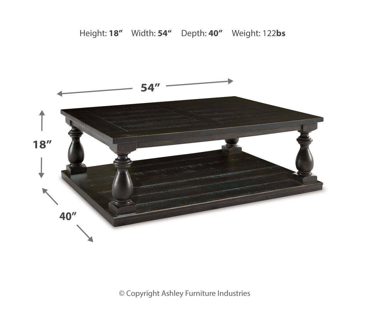 Mallacar Coffee Table with 2 End Tables