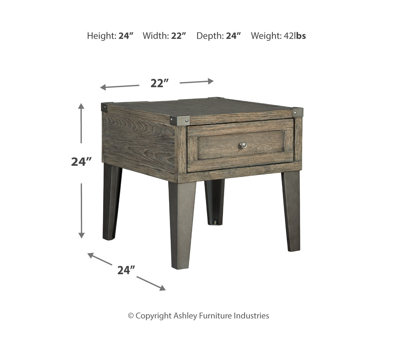 Chazney Rectangular End Table