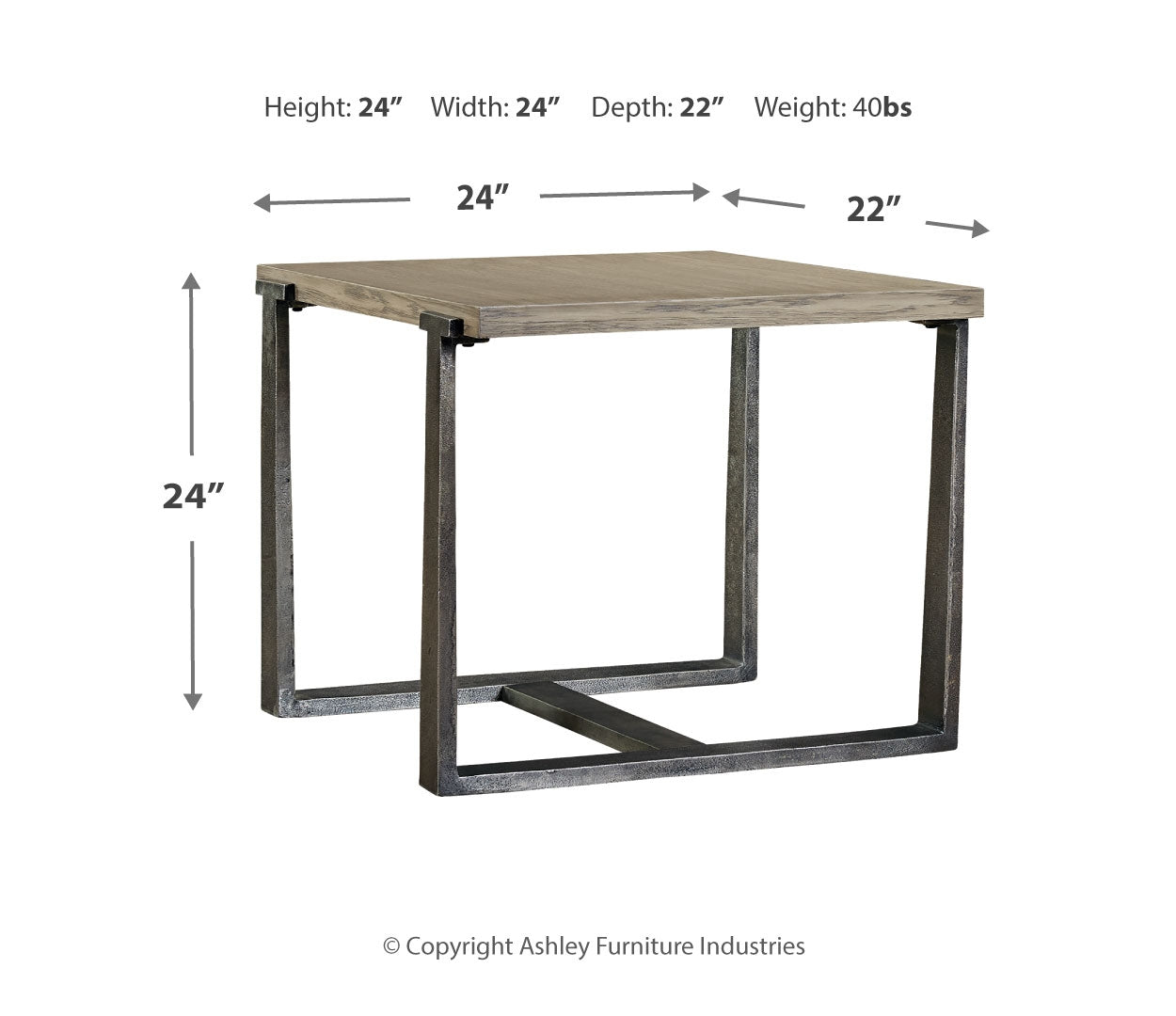 Dalenville Rectangular End Table