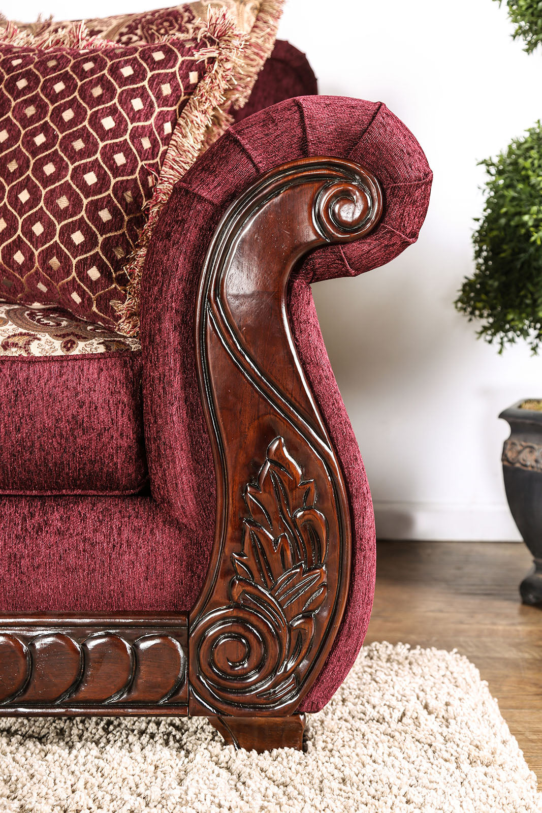 Tabitha Wine/Gold Chair