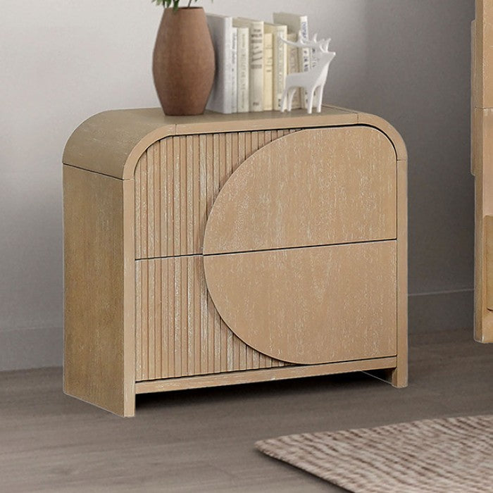 Tangentry Natural Queen 5 Piece Bedroom Set w/2 Nightstands