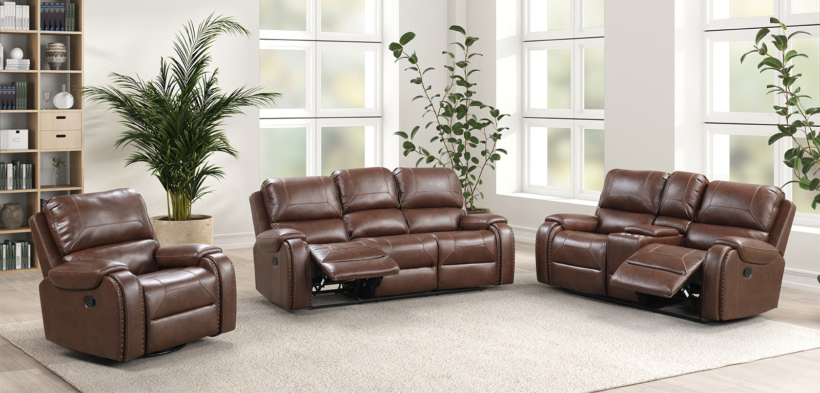 Tepic Brown Leatherette Chair