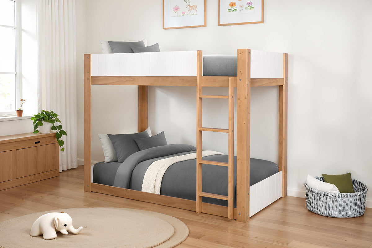 Terri White/Natural Twin/Twin Bunk Bed