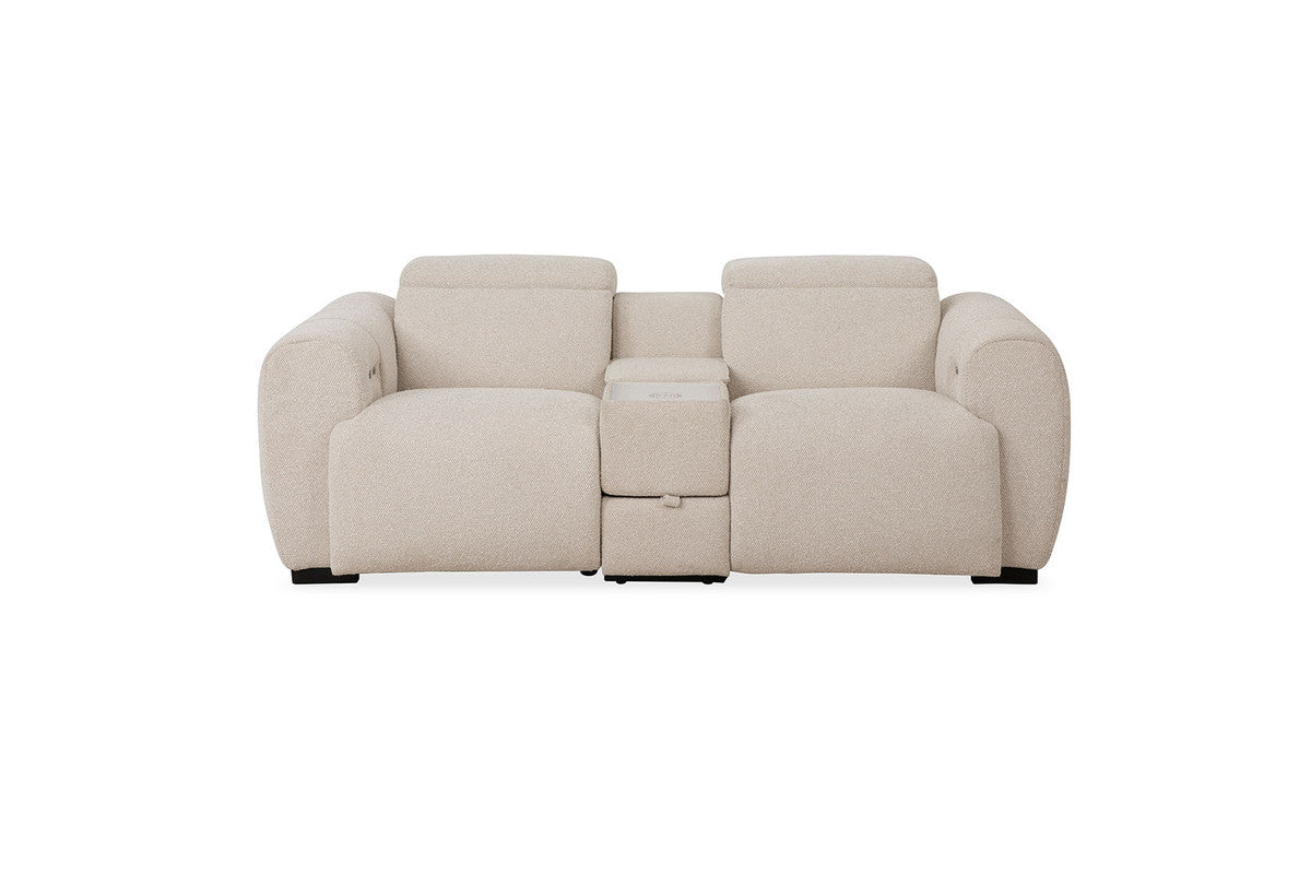 Thaddea White Power Loveseat