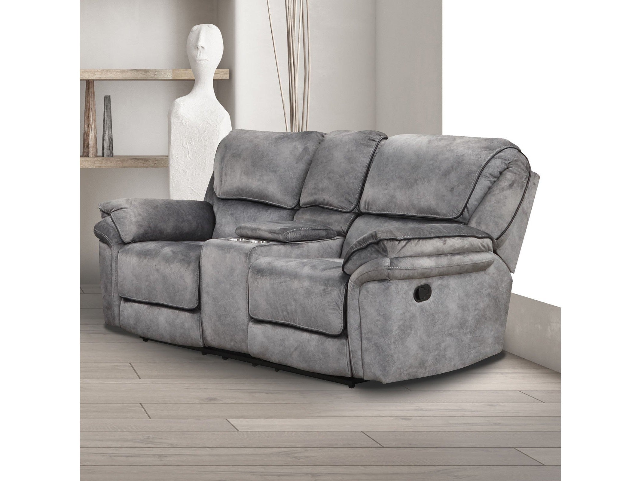 Themis Gray Loveseat