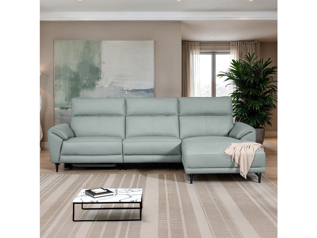 Themis Pale Blue Power Sectional
