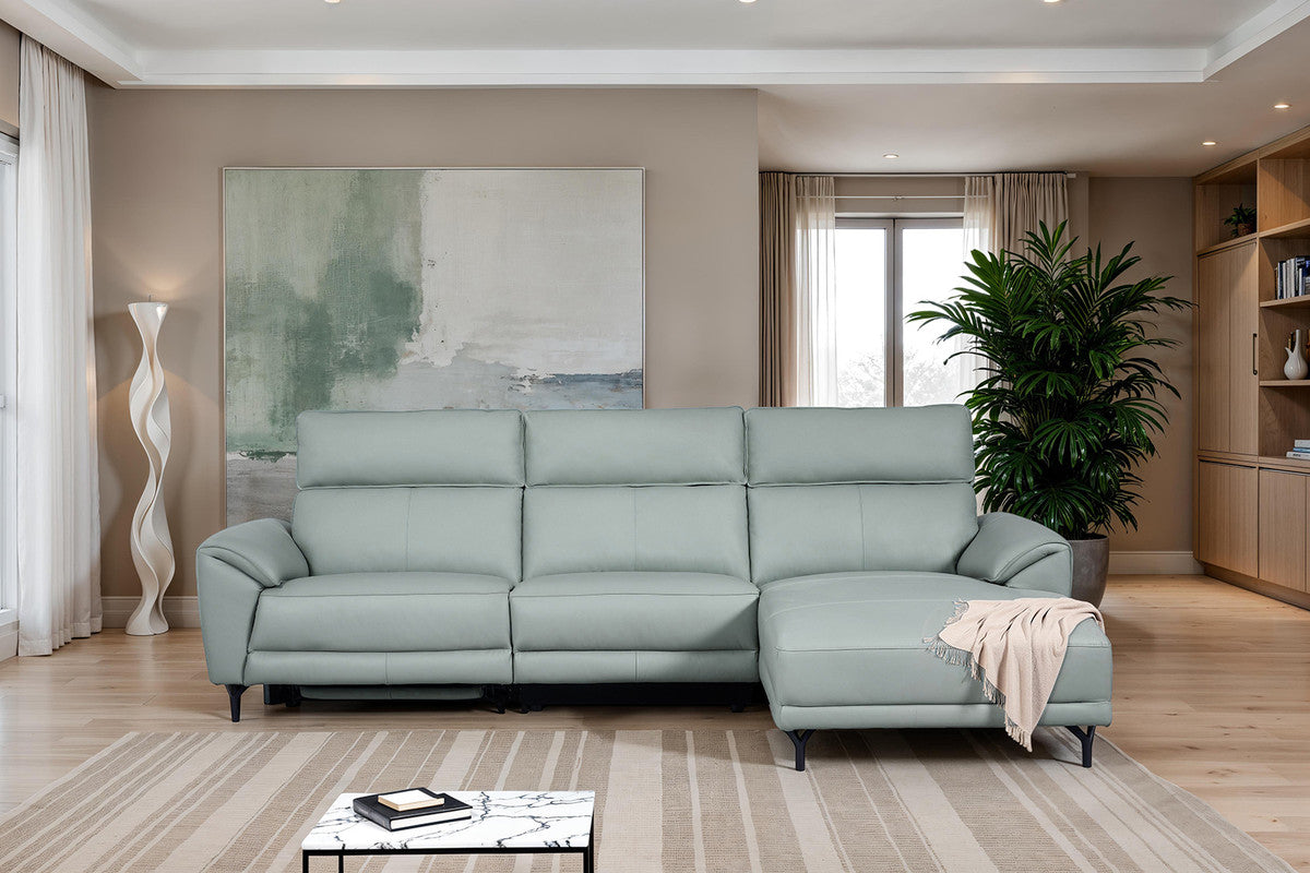 Themis Pale Blue Power Sectional