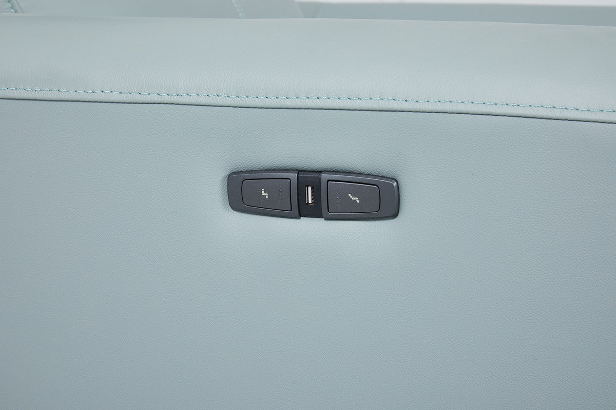 Themis Pale Blue Power Sectional