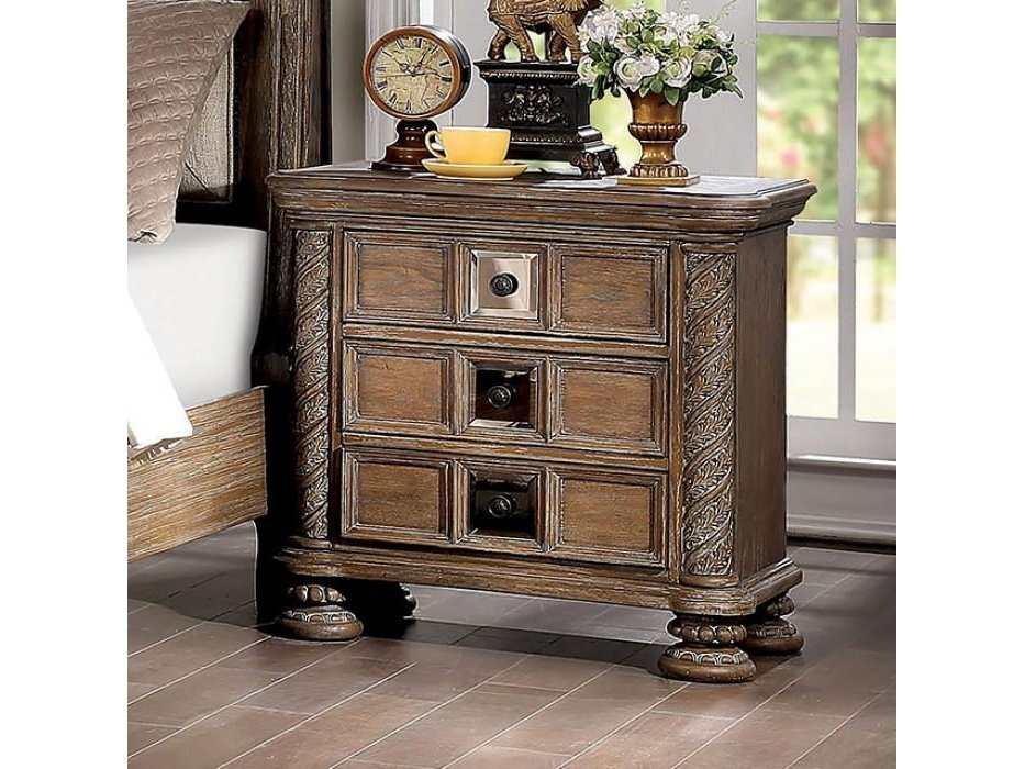 Timandra Rustic Natural Tone Nightstand