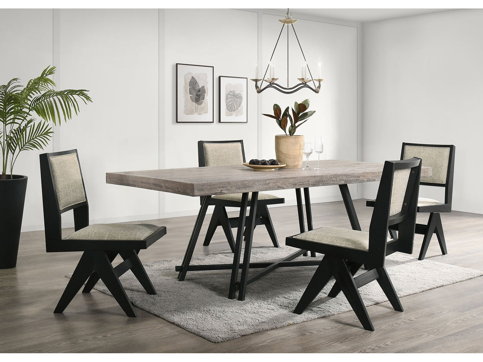 Tottenham Black Rectangular Dining Table