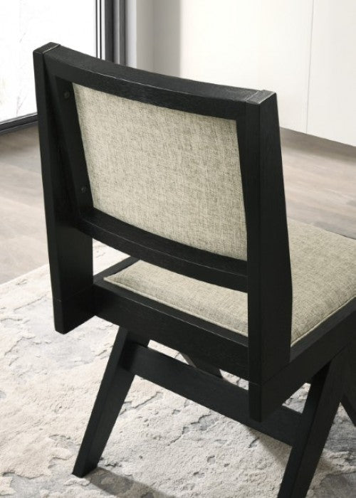 Tottenham Light Gray/Black Side Chair (Set of 2)