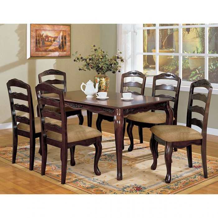 Townsville Dark Walnut & Tan Side Chair (Set of 2)