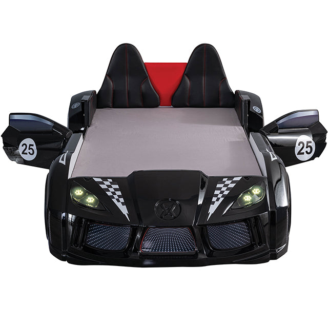 Trackster Black Car Bed / Twin