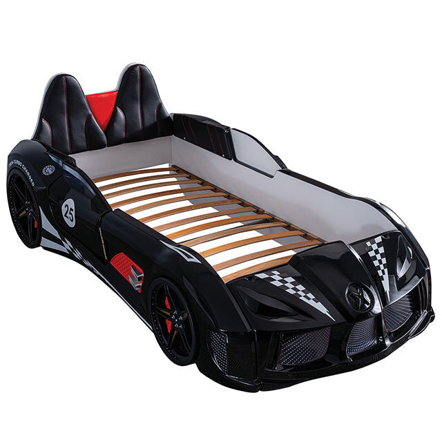 Trackster Black Car Bed / Twin