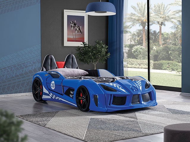 Trackster Blue Car Bed  / Twin