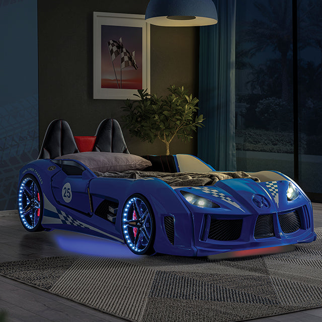 Trackster Blue Car Bed  / Twin