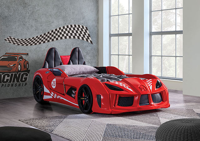 Trackster Red Car Bed / Twin