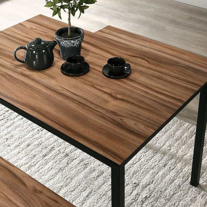 Tripoli Walnut/Black Dining Set /3pc