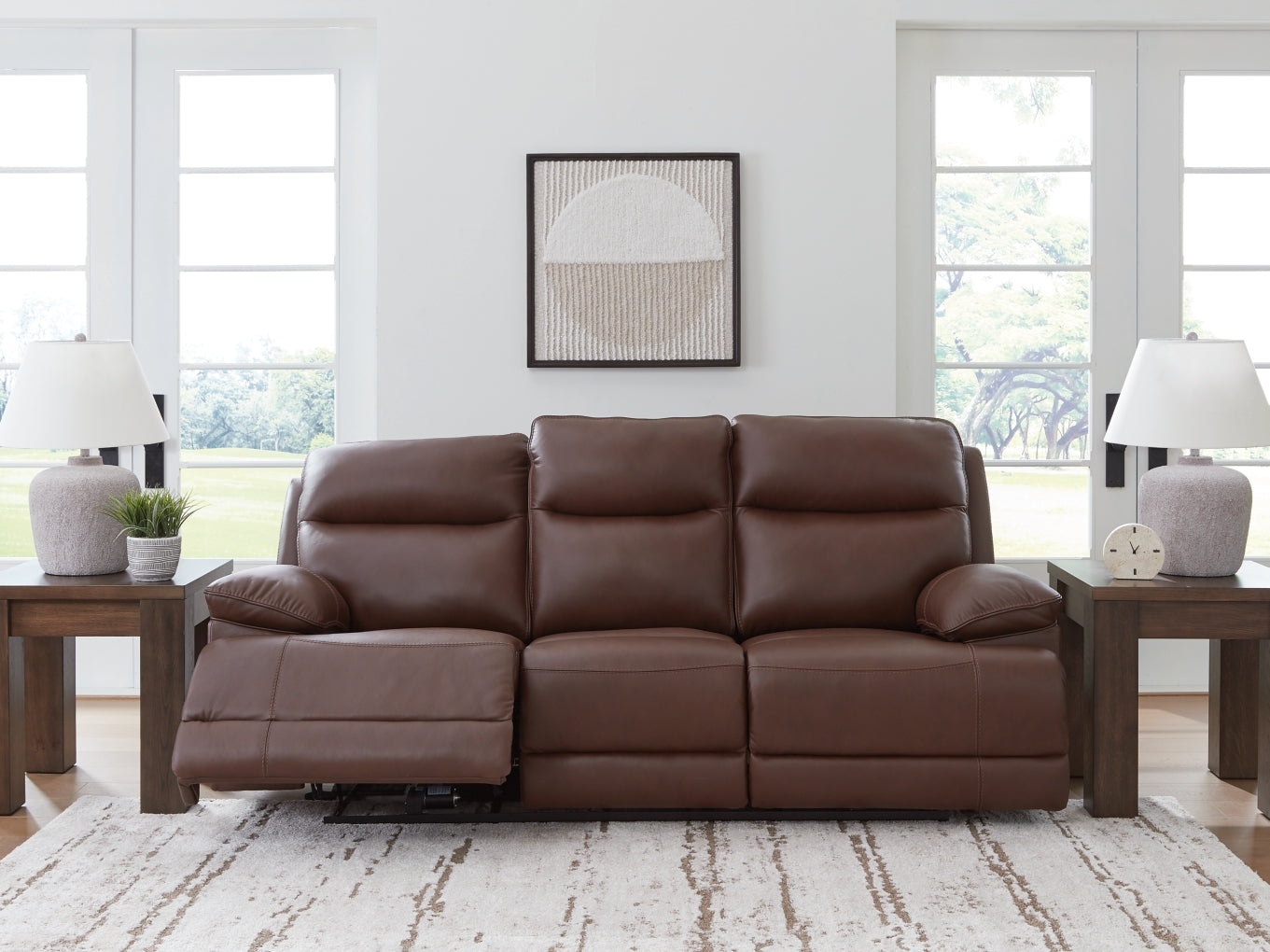 VonRyan Power Reclining Sofa with Adjustable Headrest