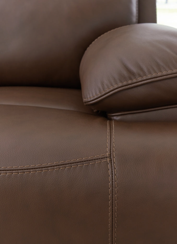 VonRyan Power Reclining Loveseat/Console/Adjustable Headrest